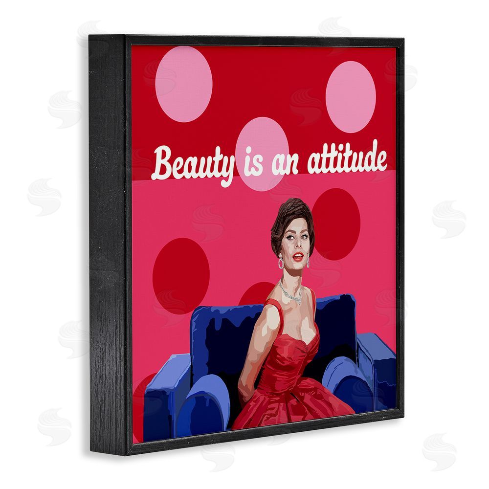 Lynnda Rakos Beauty Is An Attitude Black Framed Giclee Wall Art Print