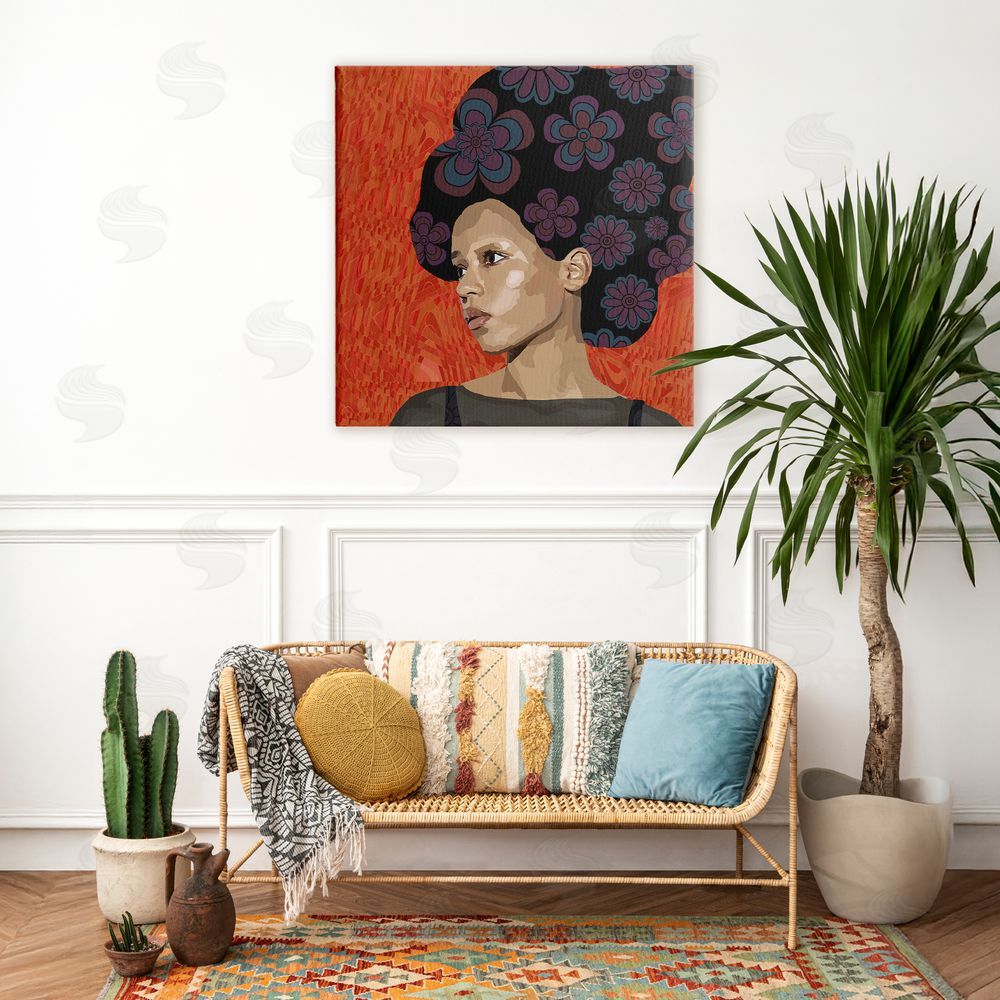 Lynnda Rakos Portrait Of A Dreamer Stretched Canvas Wall Art in Room