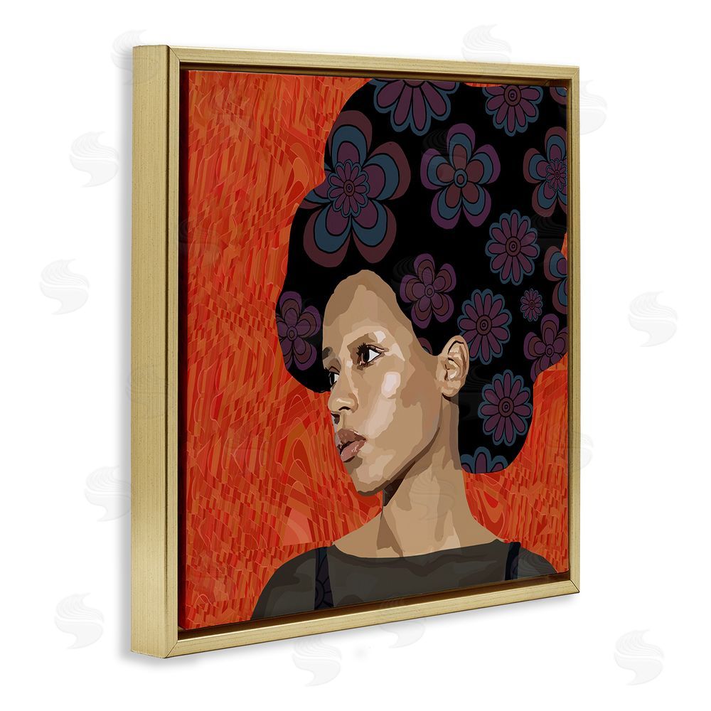 Lynnda Rakos Portrait Of A Dreamer Gold Floating Frame Canvas Wall Art Print