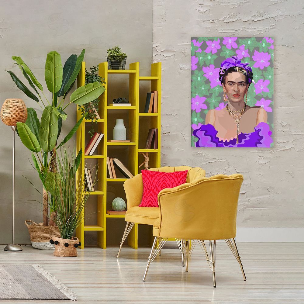 Lynnda Rakos Floral Reverie Frida Stretched Canvas Wall Art Print in Room
