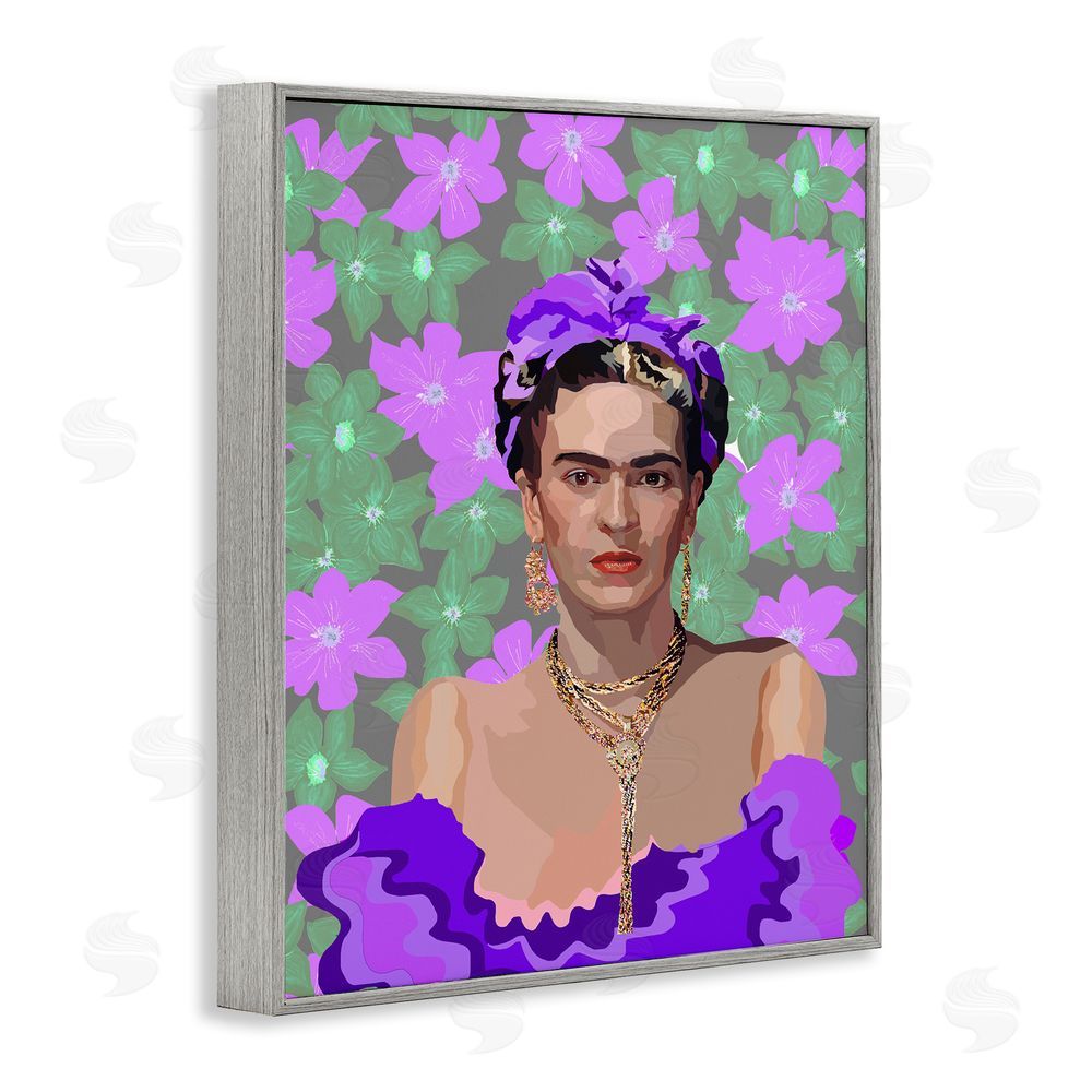Lynnda Rakos Floral Reverie Frida Gray Framed Giclee Print Wall Art