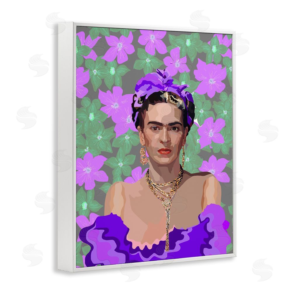 Lynnda Rakos Floral Reverie Frida White Framed Giclee Print Wall Art