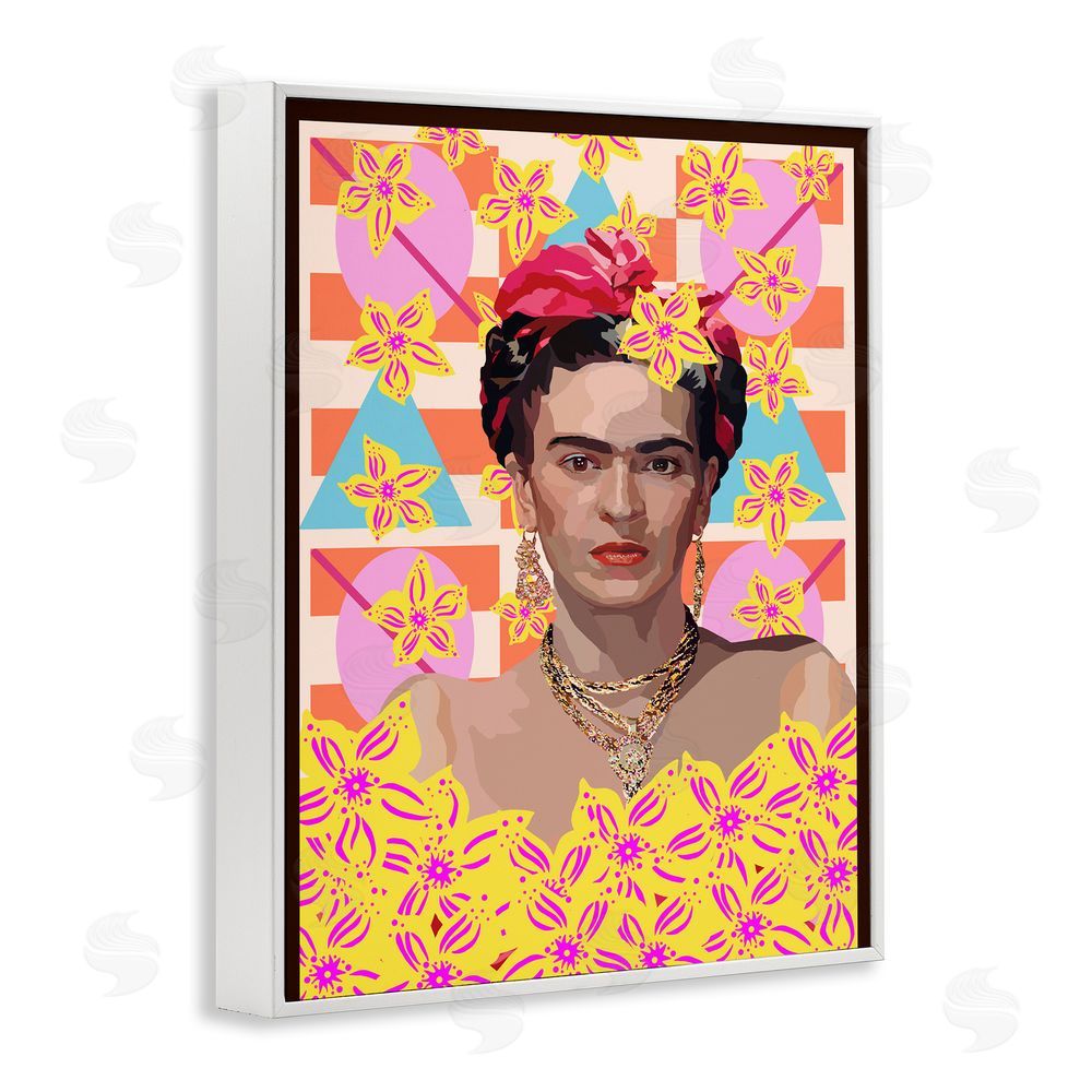 Lynnda Rakos Frida's Floral Journey White Framed Giclee Print Wall Art