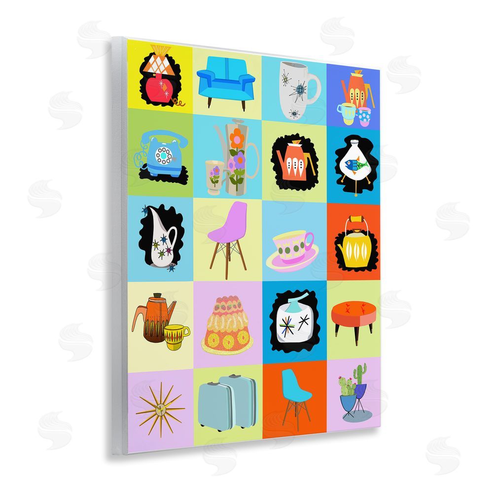 Lynnda Rakos Retro Vintage Vignettes Wooden Wall Plaque Art Print