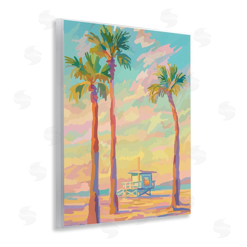 Amelia Noyes Beachside Palms Abstraction Wall Plaque Art Print