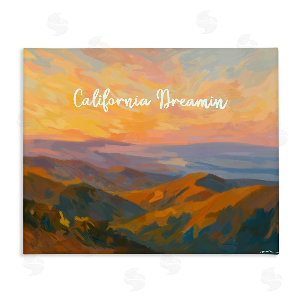 Amelia Noyes California Dreamin' Mountains Stretched Canvas Wall Art Print