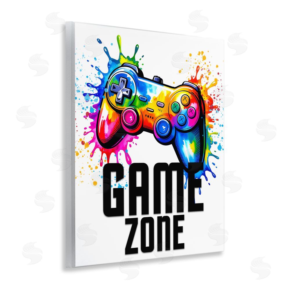 Kim Allen Game Zone Bright Splash Wooden Wall Plaque Art Print