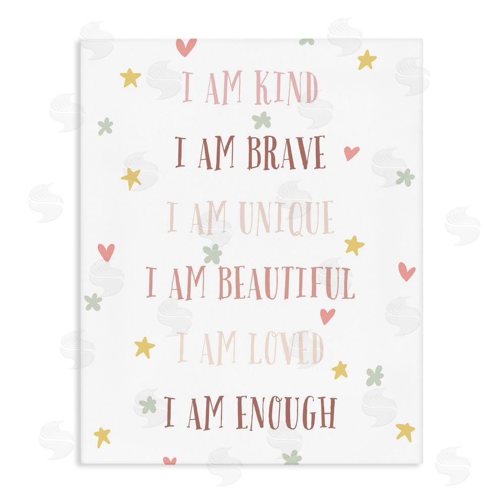Katie Griggs I am Empowerment Quotes Stretched Canvas Wall Art