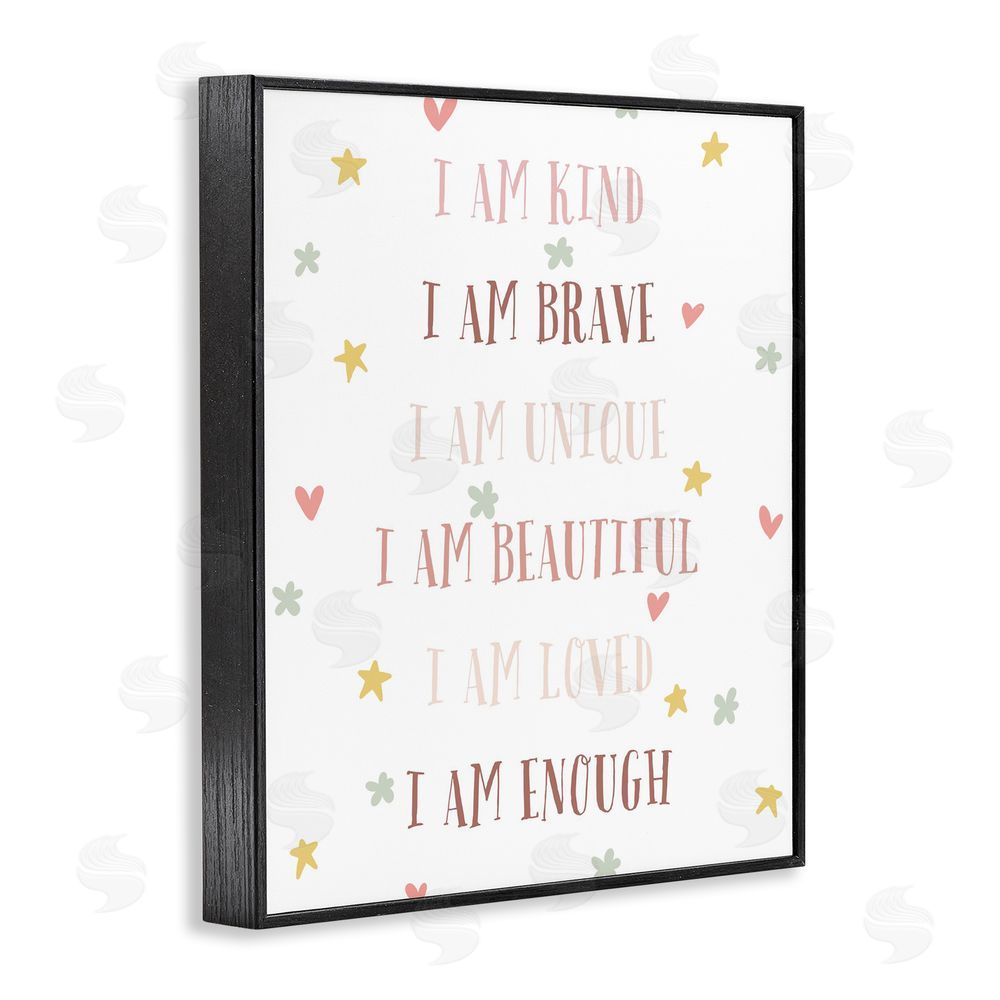 Katie Griggs I am Empowerment Quotes Black Framed Giclee Wall Art