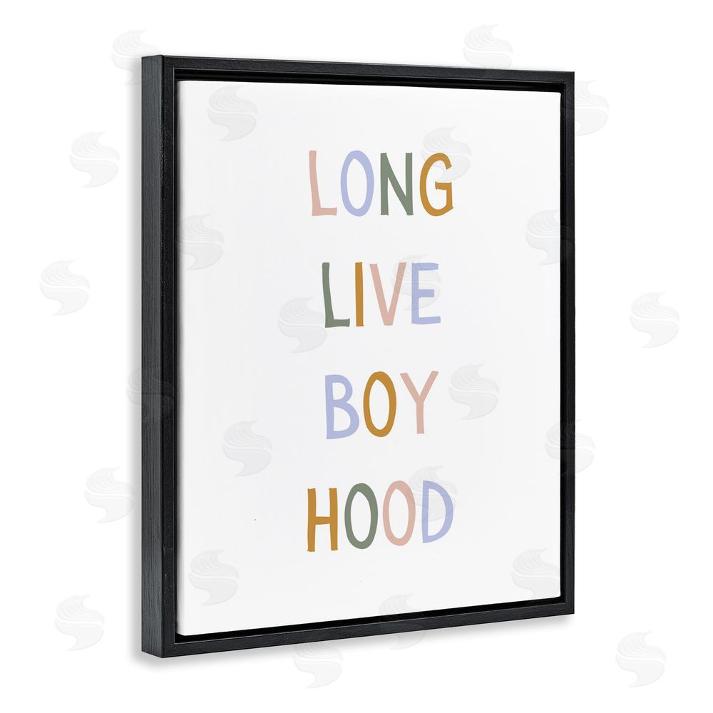 Katie Griggs Long Live Boy Hood Black Floating Framed Canvas Wall Art