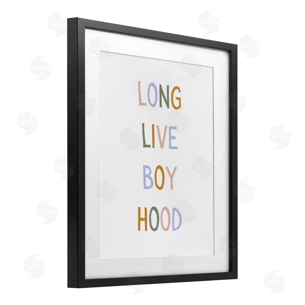 Katie Griggs Long Live Boy Hood Black Framed Print Under Glass Wall Art