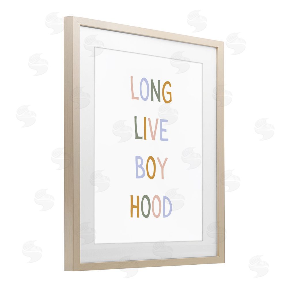 Katie Griggs Long Live Boy Hood Brown Framed Print Under Glass Wall Art