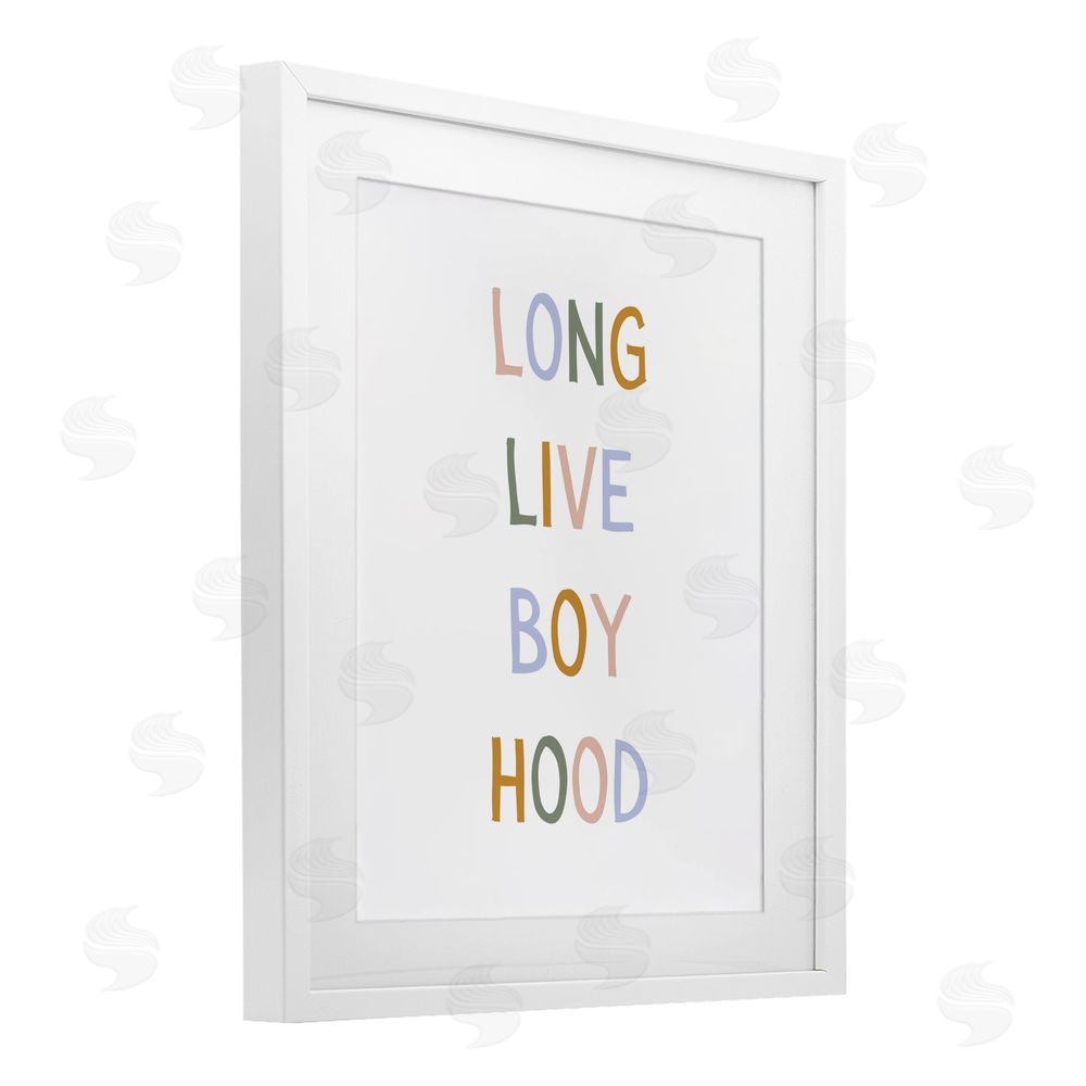 Katie Griggs Long Live Boy Hood White Framed Print Under Glass Wall Art