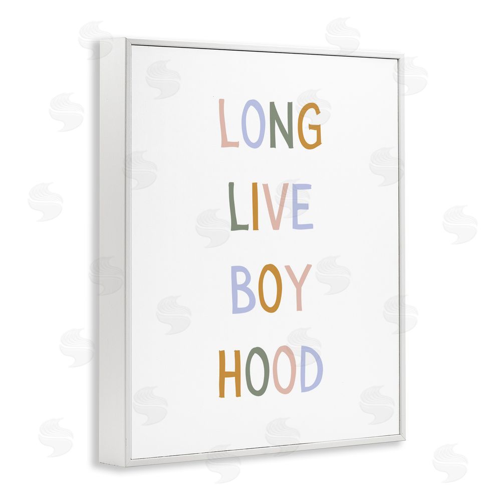 Katie Griggs Long Live Boy Hood White Framed Giclee Wall Art