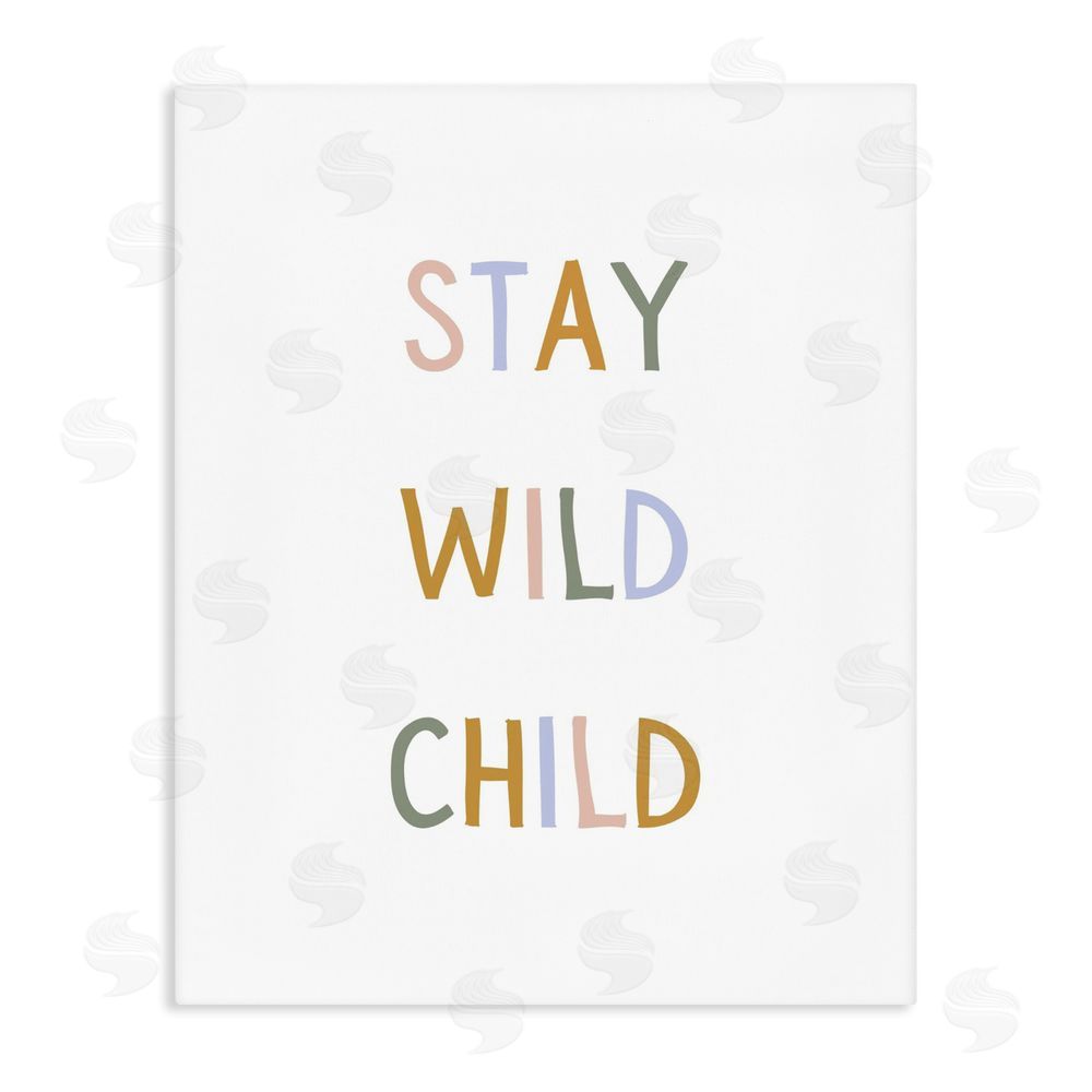 Katie Griggs Stay Wild Child Stretched Canvas Wall Art Print