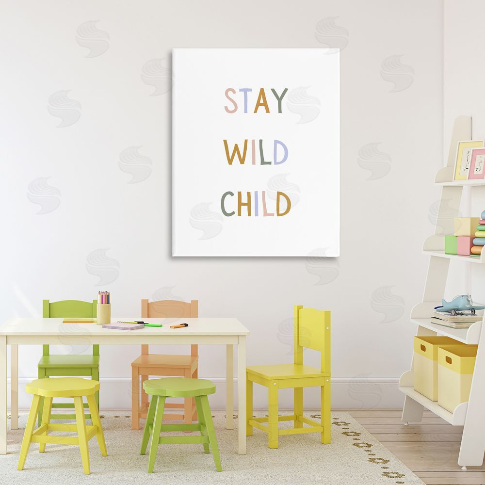 Katie Griggs Stay Wild Child Stretched Canvas on Wall