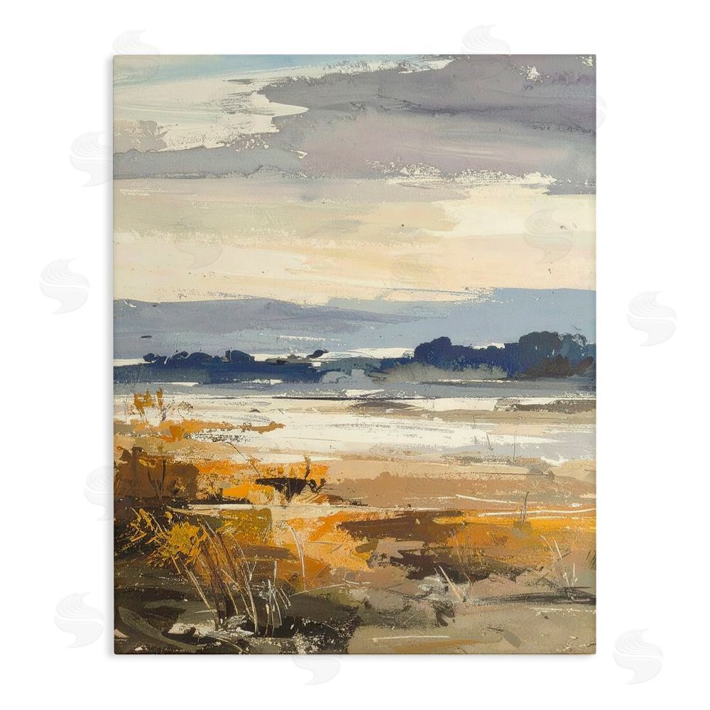 Alonza Saunders Distant Horizon Abstract Stretched Canvas Wall Art Print