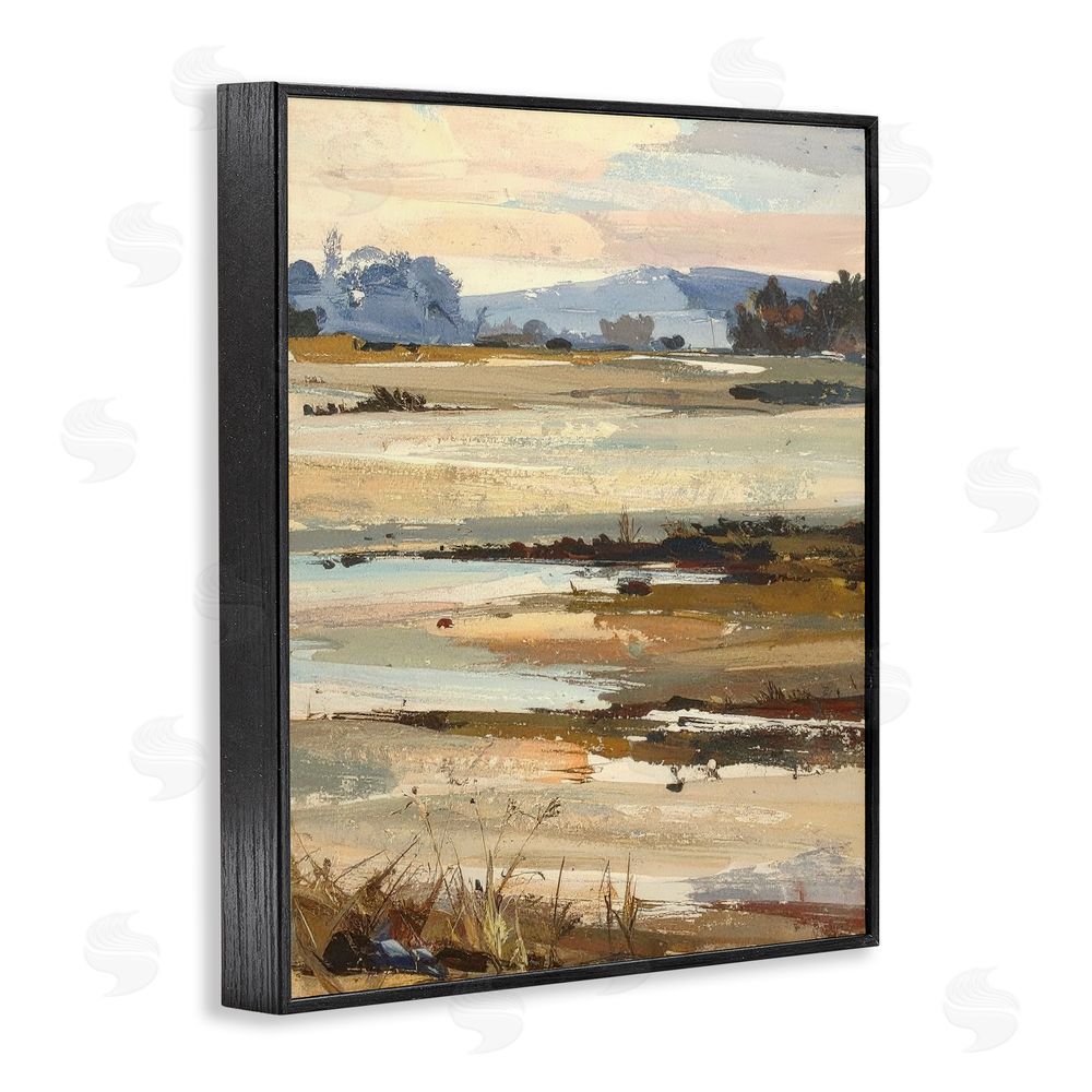 Alonza Saunders Distant Horizon Portrayal Black Framed Giclee Wall Art Print
