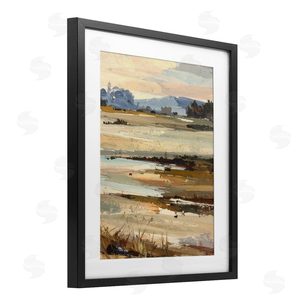 Alonza Saunders Distant Horizon Portrayal Black Framed Print Under Glass Wall Art