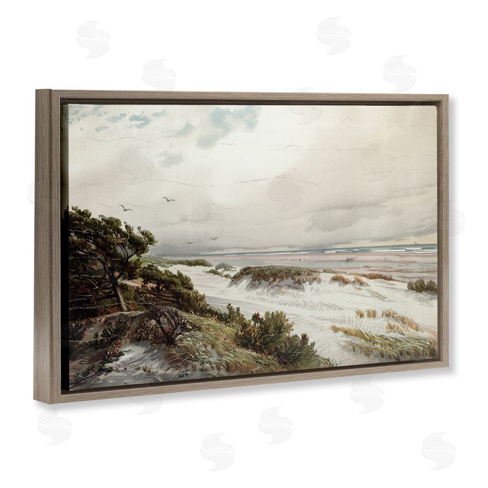 Lula Bijoux & co. Bountiful Success Beach Brown Floating Frame Canvas Wall Art Print
