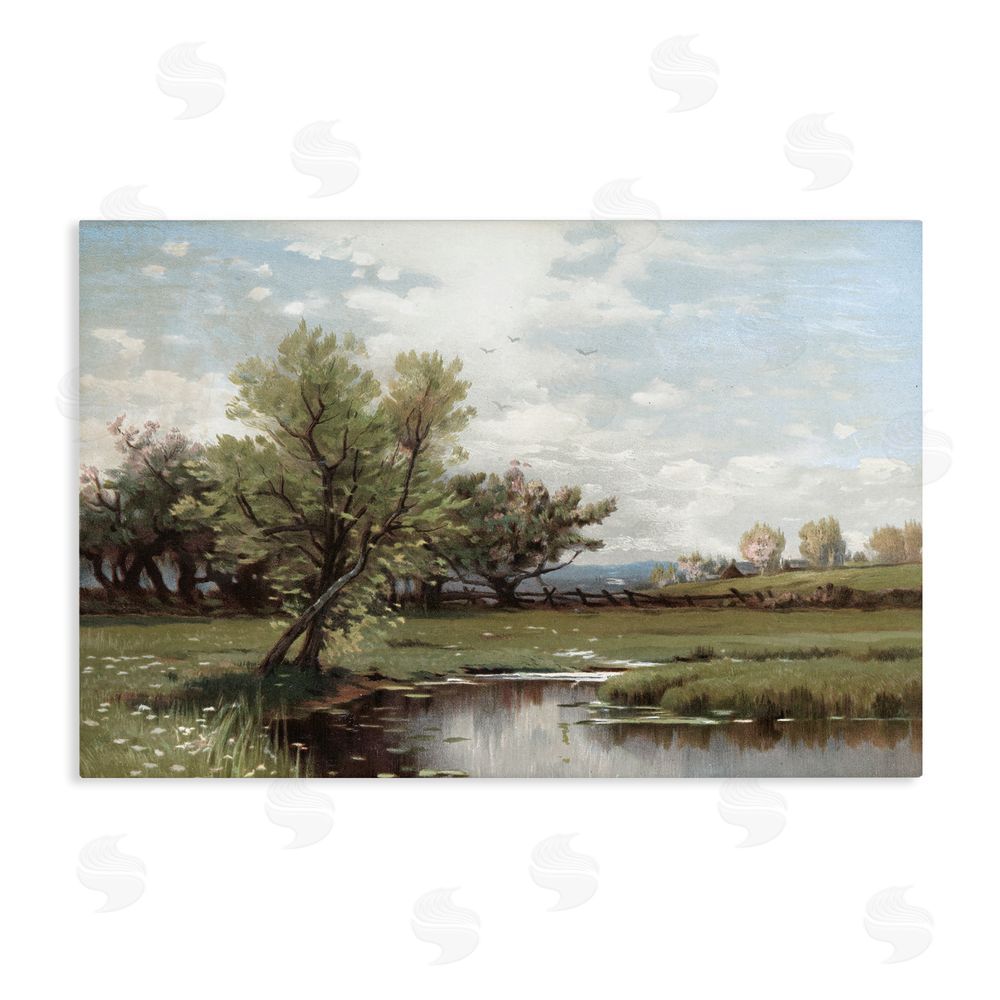 Lula Bijoux & co. Ecstatic Spring Landscape Stretched Canvas Wall Art Print