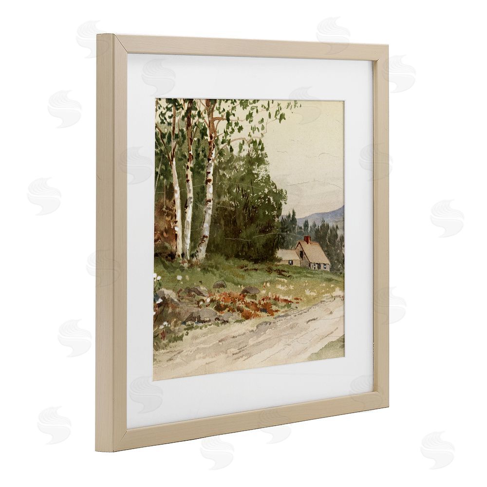 Lula Bijoux & co. Farm House Dirt Road Brown Framed Print Under Glass Wall Art