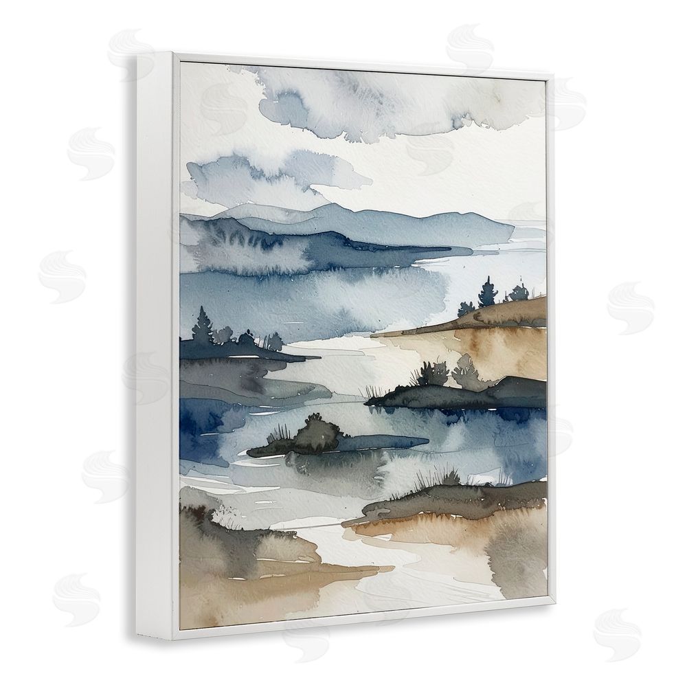 Alonza Saunders The Flow Of Water White Framed Giclee Wall Art Print