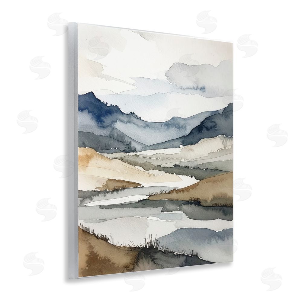 Alonza Saunders Flow Of Water River Wooden Wall Plaque Art Print
