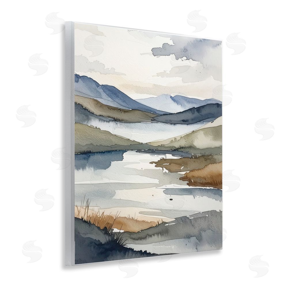 Alonza Saunders Flow Of Water Pond Wooden Wall Plaque Art Print