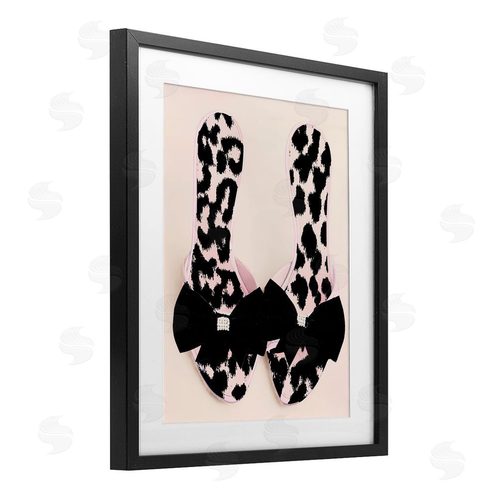 Annabelle Hall Cat Walk Spotted Shoes Black Framed Print Under Glass Wall Art