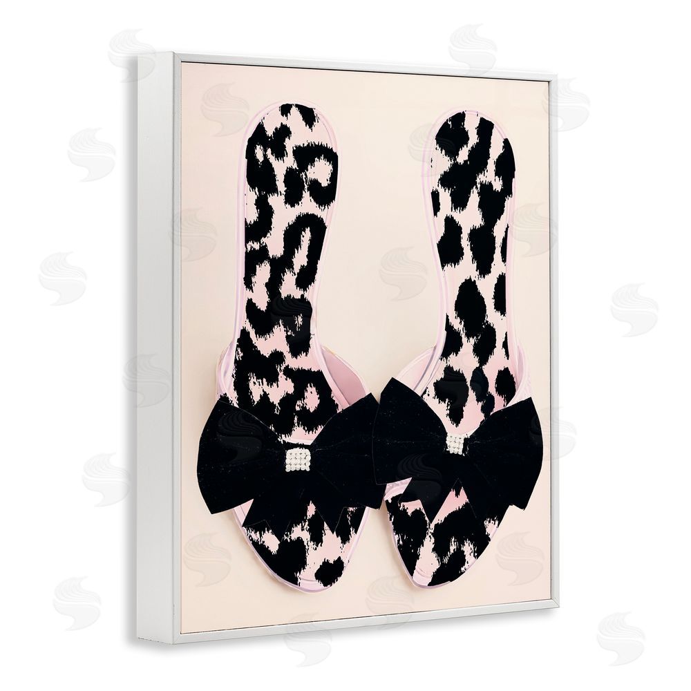 Annabelle Hall Cat Walk Spotted Shoes White Framed Giclee Print Wall Art