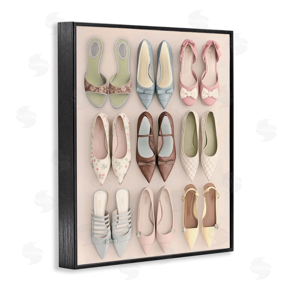 Annabelle Hall Beatrice's Closet Shoes Black Framed Giclee Print Wall Art