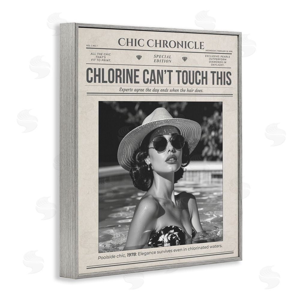 A Barefoot Stylist Chic Chronical Vintage Magazine Gray Framed Giclee Print Wall Art