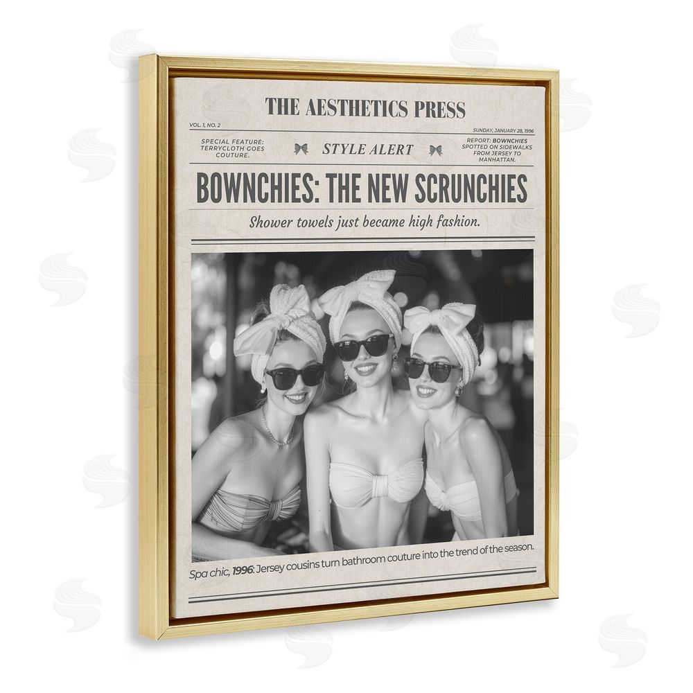 A Barefoot Stylist The Aesthetics Press Magazine Gold Floating Frame Canvas Wall Art Print