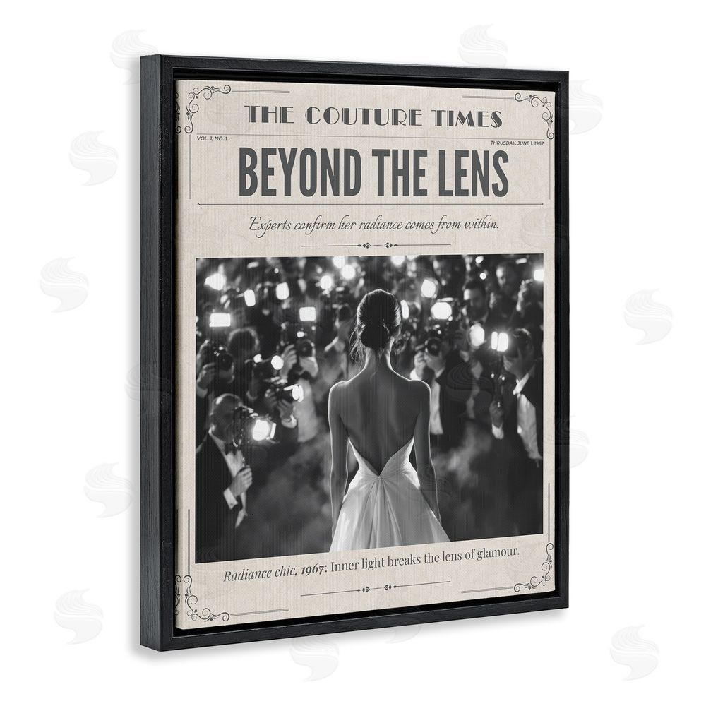 A Barefoot Stylist The Couture Times Magazine Black Floating Frame Canvas Wall Art Print