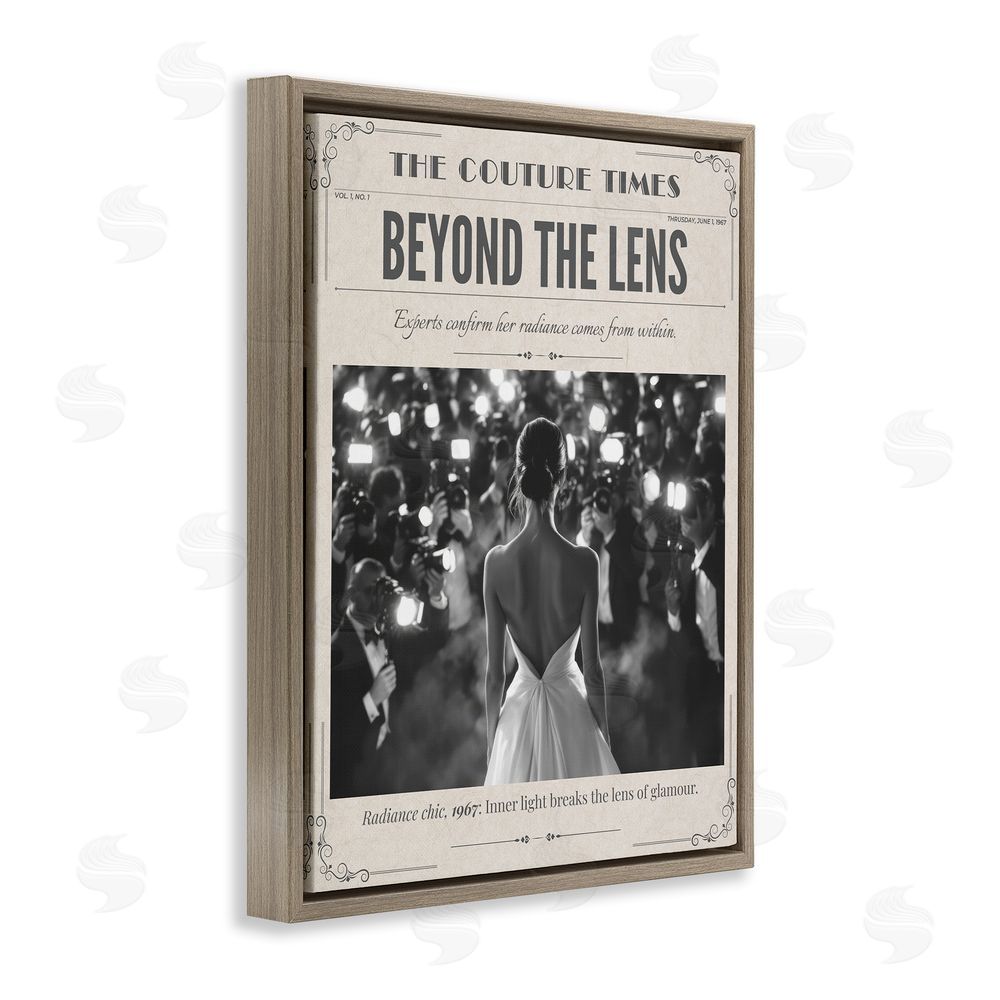 A Barefoot Stylist The Couture Times Magazine Brown Floating Frame Canvas Wall Art Print