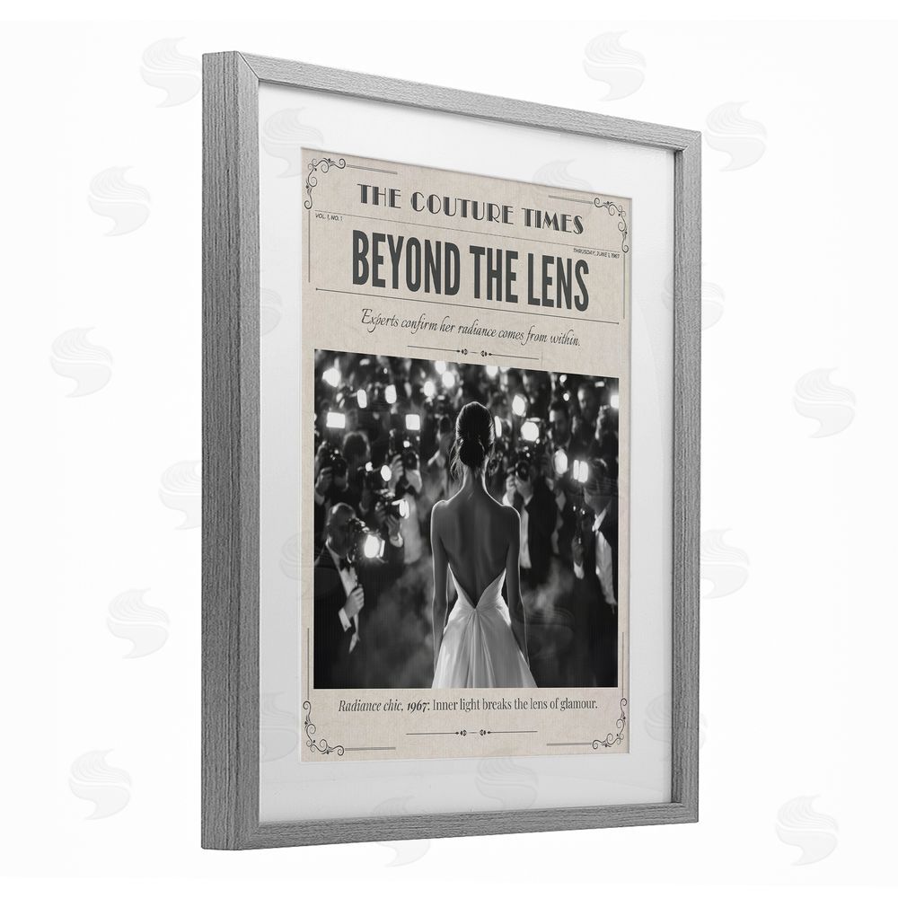 A Barefoot Stylist The Couture Times Magazine Gray Framed Print Under Glass Wall Art