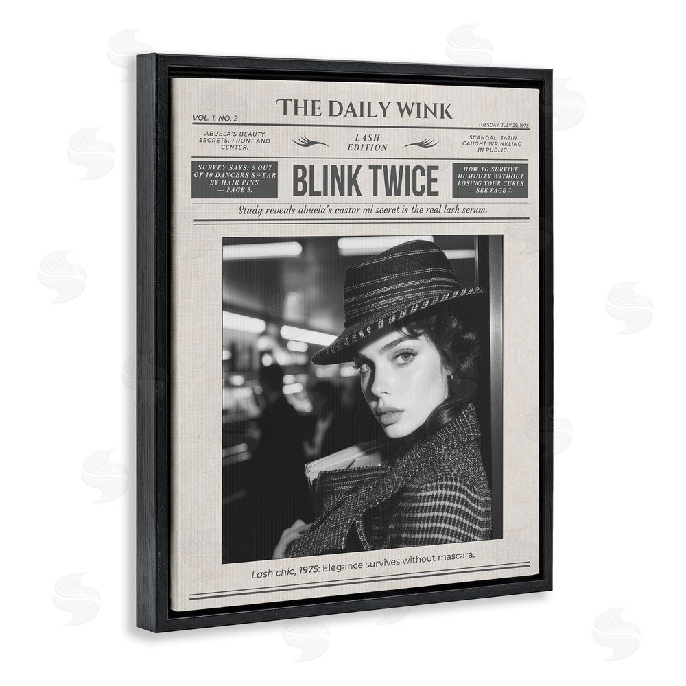 A Barefoot Stylist The Daily Wink Magazine Black Floating Frame Canvas Wall Art Print