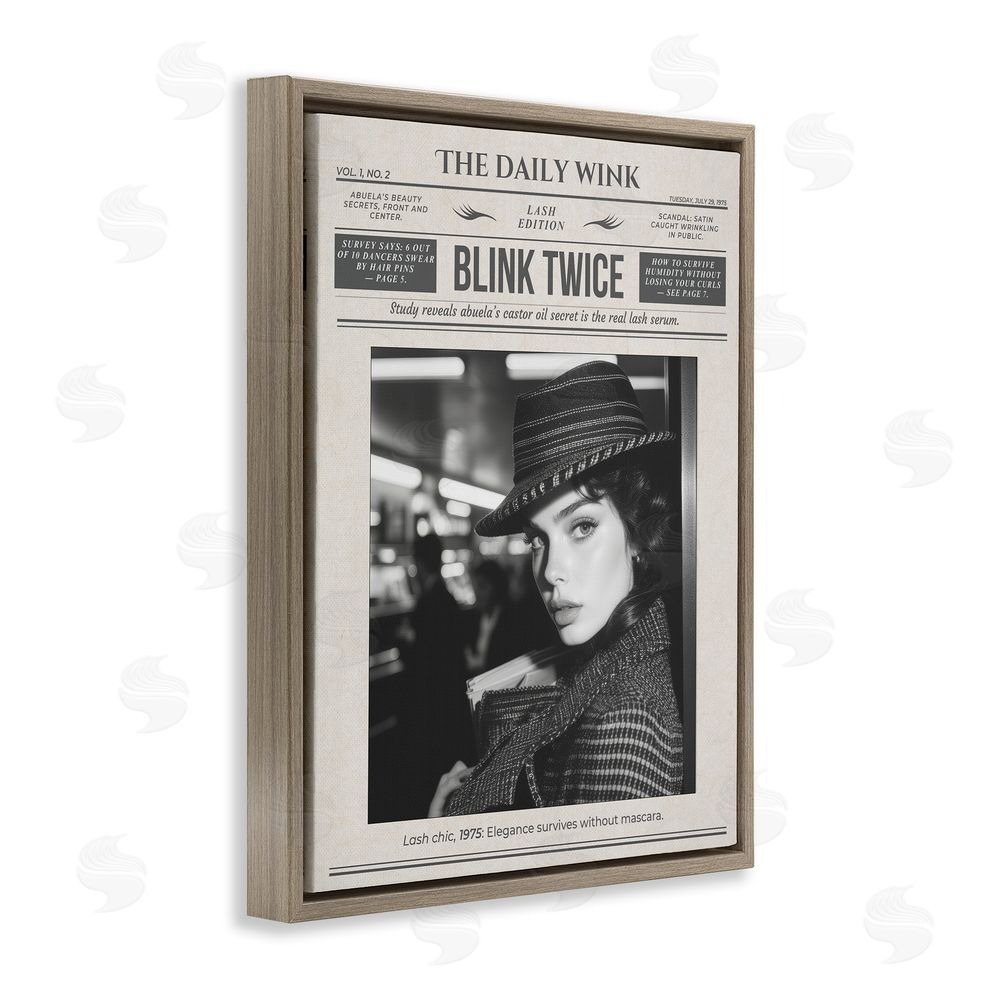 A Barefoot Stylist The Daily Wink Magazine Brown Floating Frame Canvas Wall Art Print