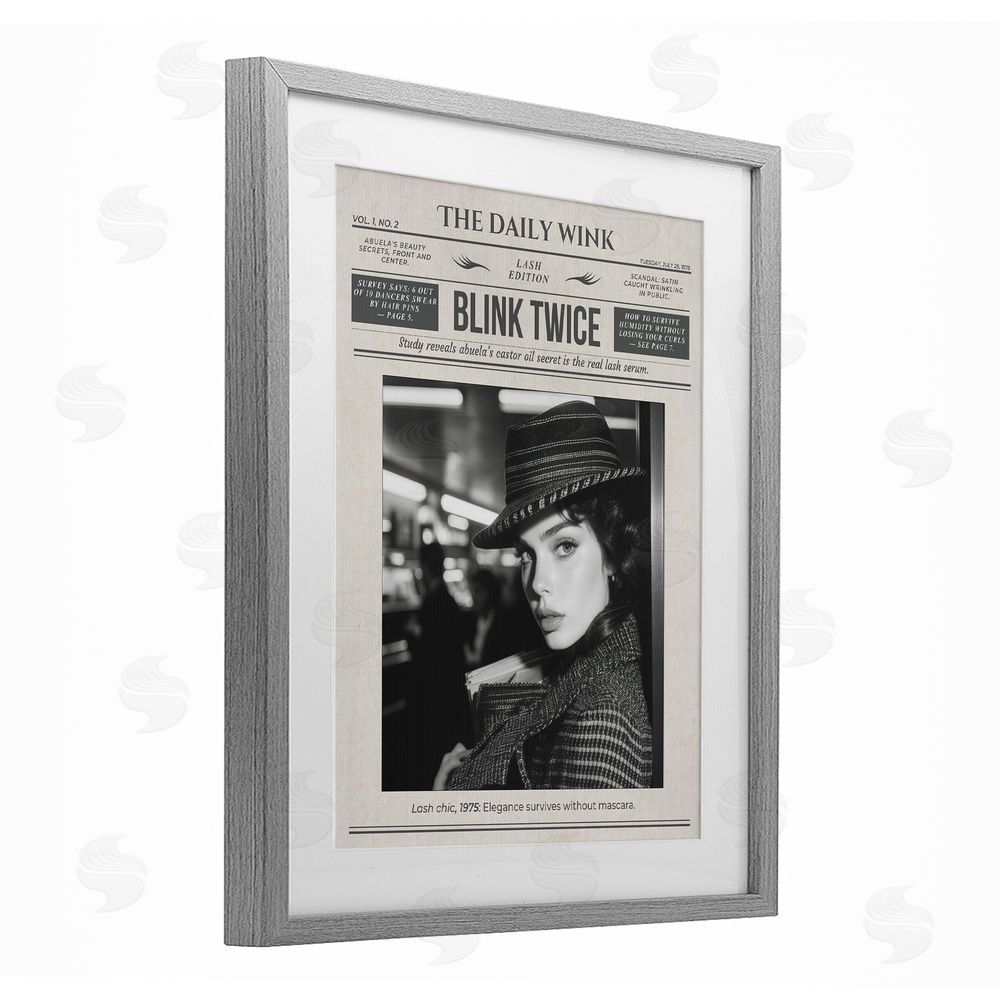 A Barefoot Stylist The Daily Wink Magazine Gray Framed Print Under Glass Wall Art