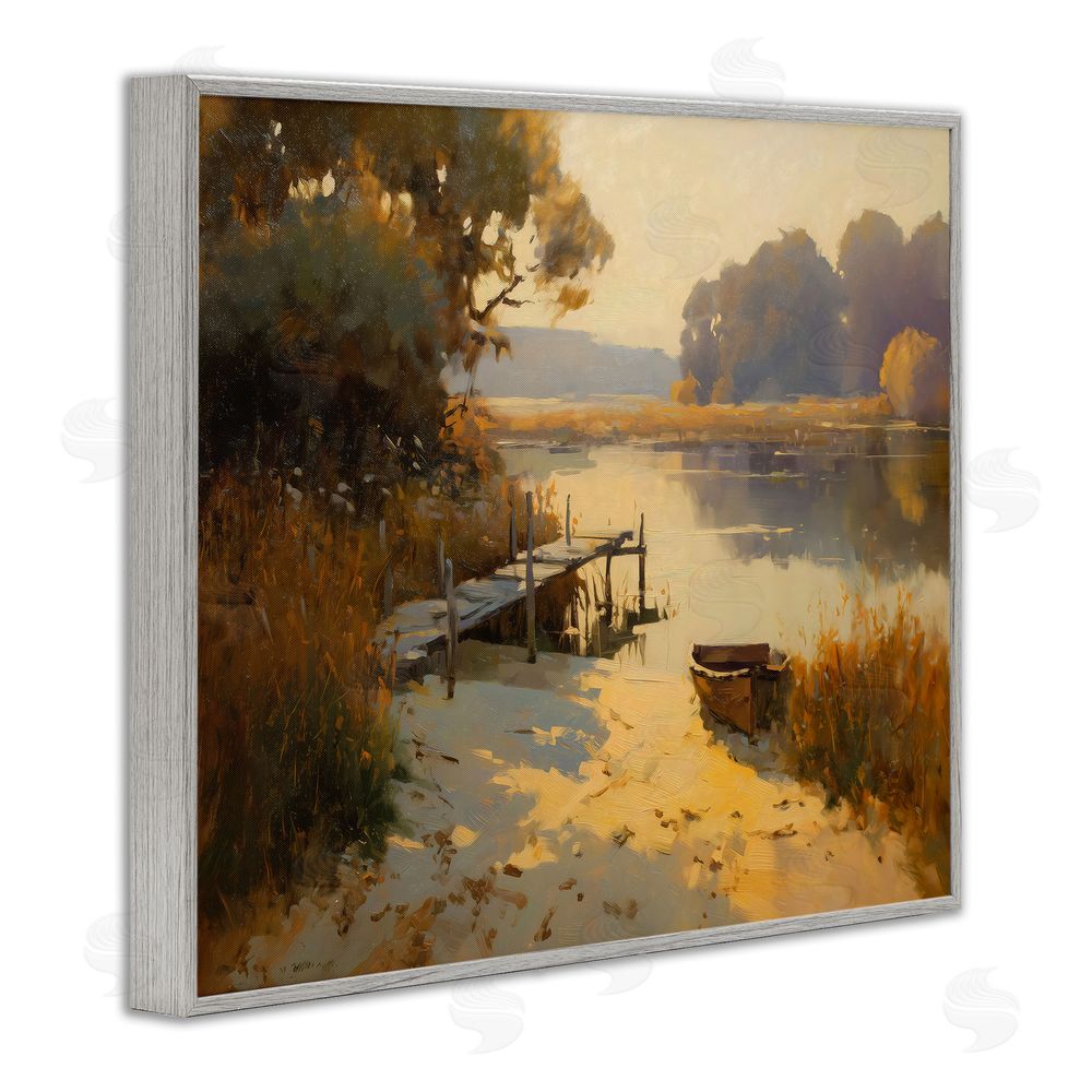 Arlington Prints Golden Hour in Autumn Gray Framed Giclee Print Wall Art