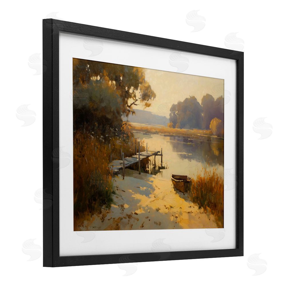 Arlington Prints Golden Hour in Autumn Black Framed Print Under Glass Wall Art