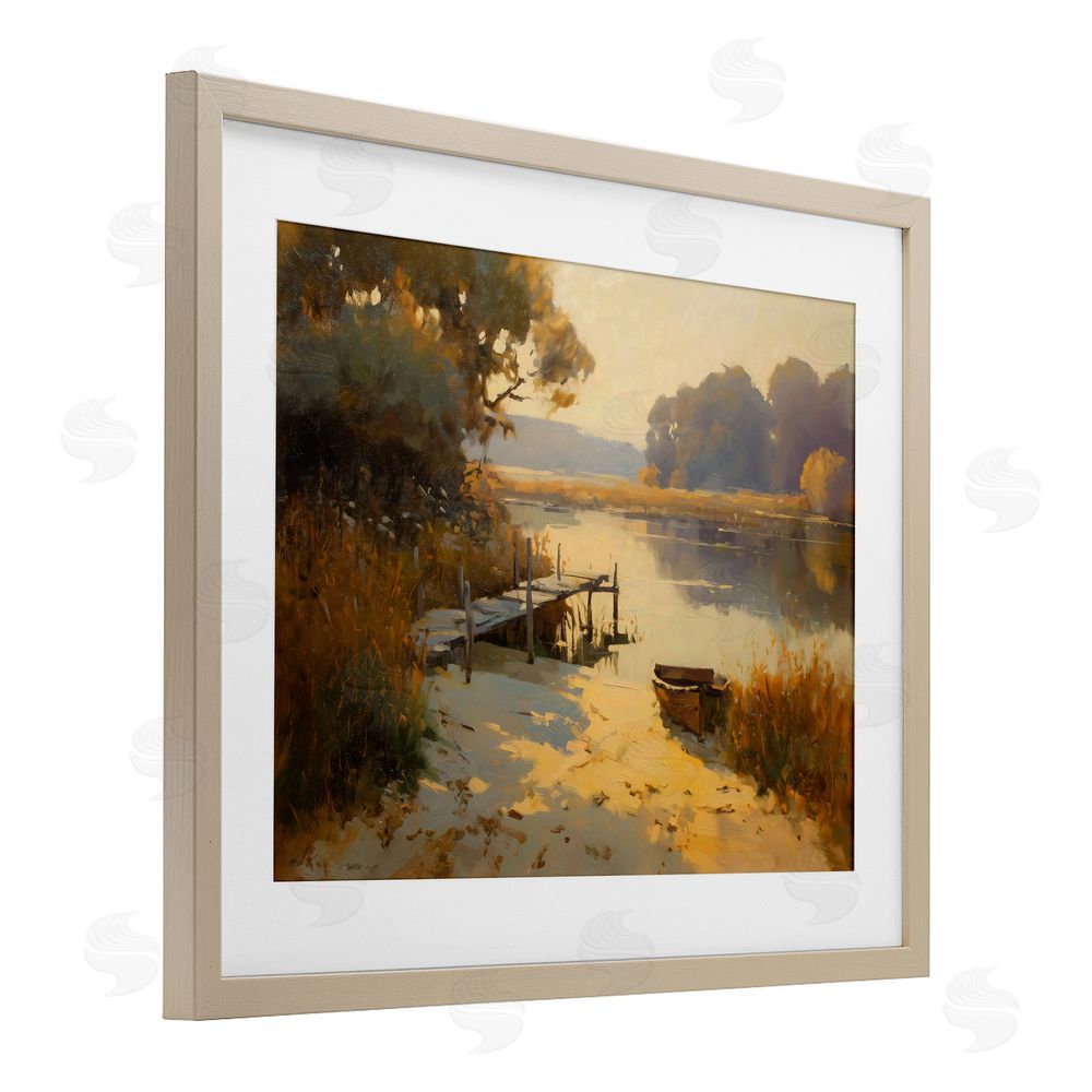 Arlington Prints Golden Hour in Autumn Brown Framed Print Under Glass Wall Art