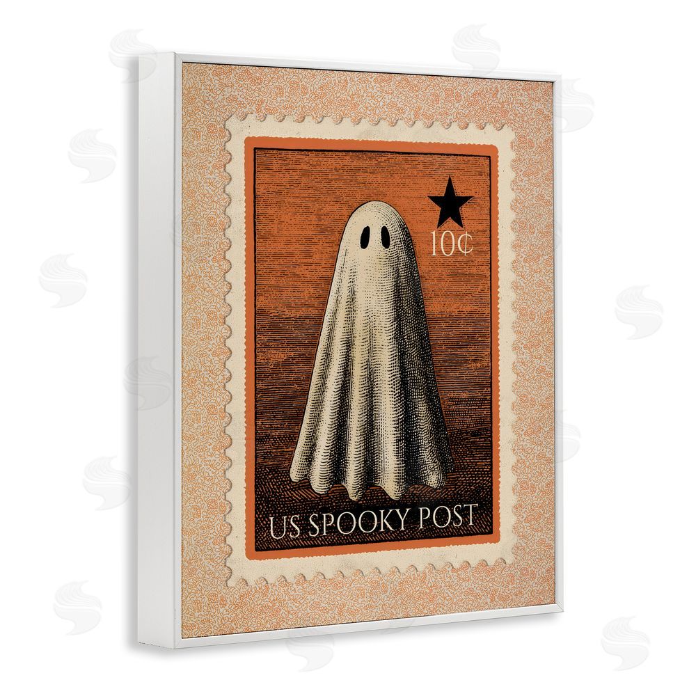 Arlington Prints Vintage Ghost Stamp White Framed Giclee Print Wall Art
