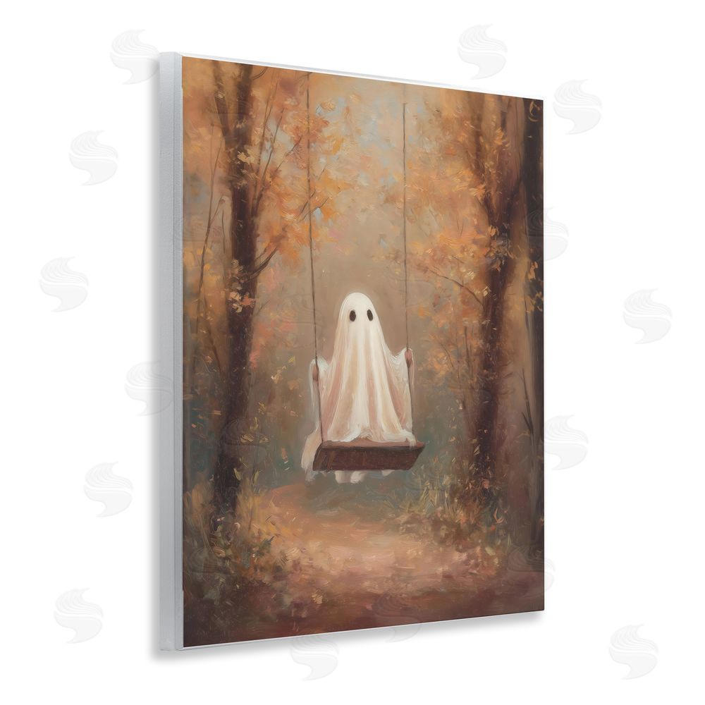 Arlington Prints Eerie Swinging Ghost Wooden Wall Plaque Art Print