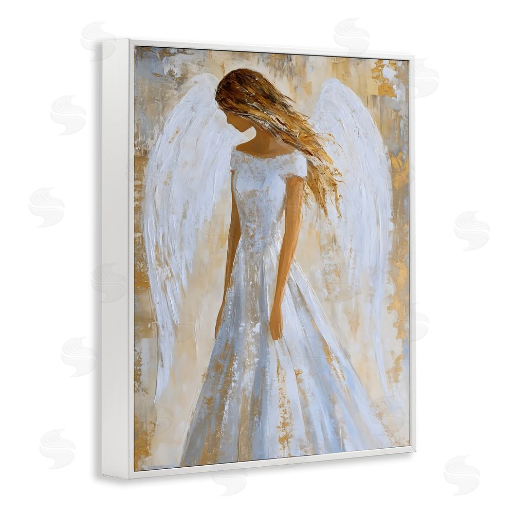 Franklyn Gregory Holy Angel In White White Framed Giclee Print Wall Art