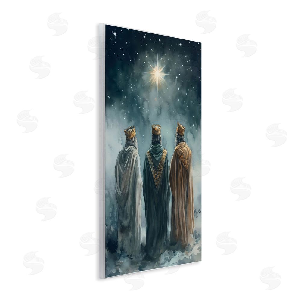 Petal Prints Design Three Wise Men & North Star Wooden Wall Plaque Art Print