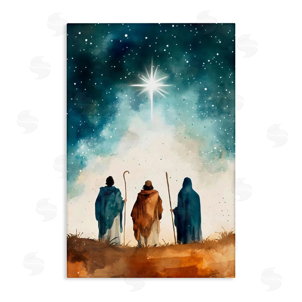 Petal Prints Design Guided Wisdom Shepherds Stretched Canvas Wall Art Print