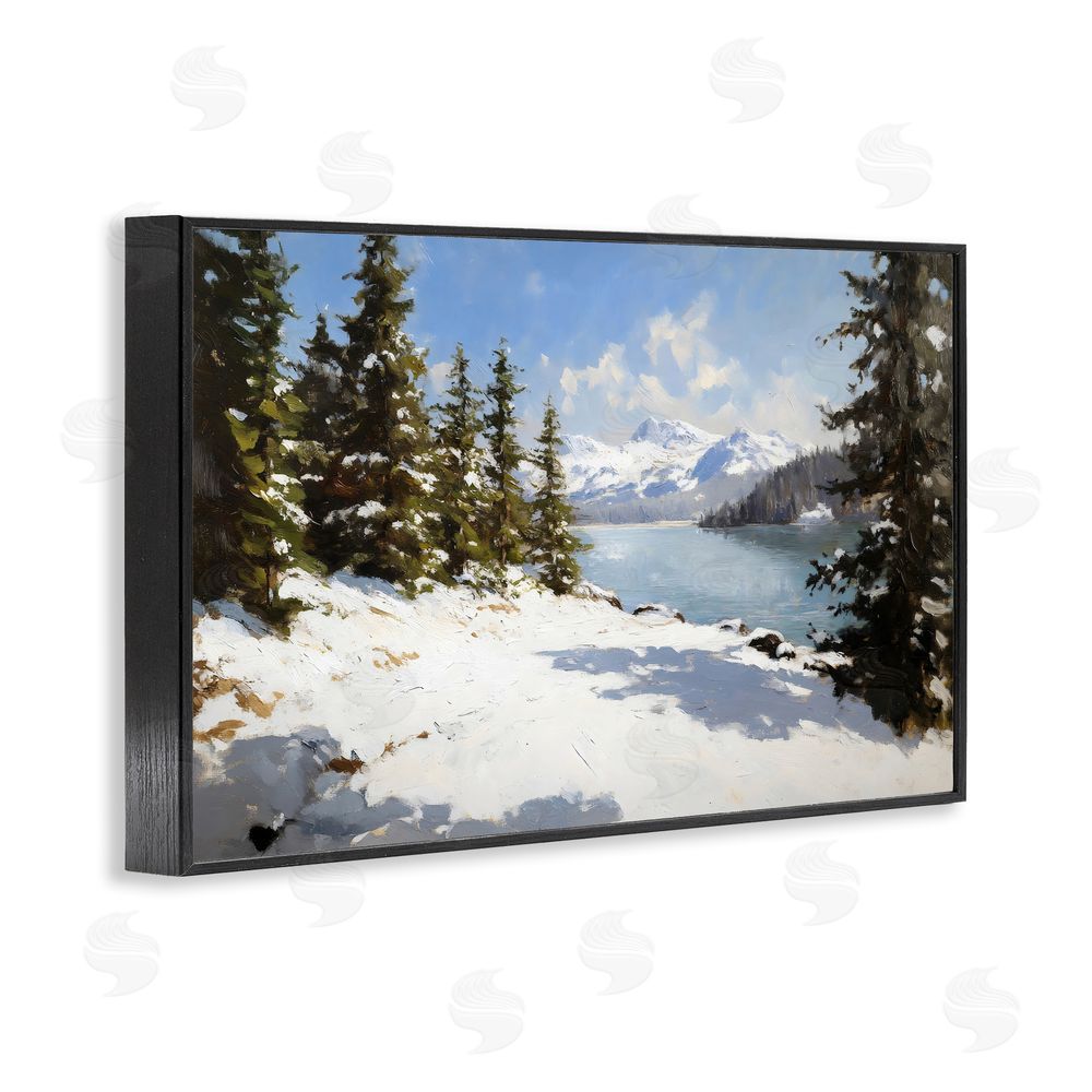 Petal Prints Design Way Up North Landscape Black Framed Giclee Print Wall Art