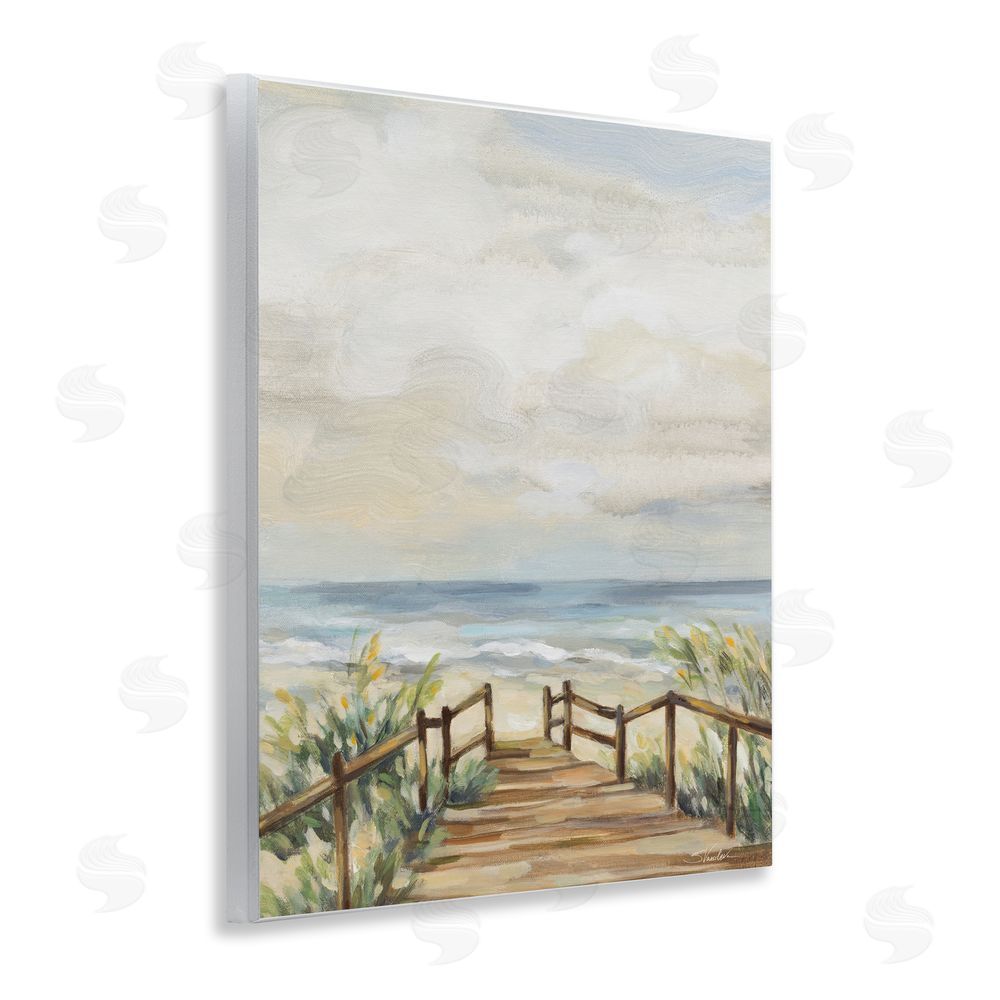 Silvia Vassileva A Moment At The Beach Wooden Wall Plaque Art Print
